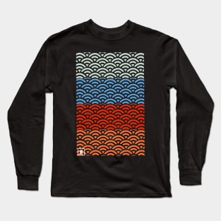 Retro Japanese Clouds Pattern RE:COLOR 04 Long Sleeve T-Shirt